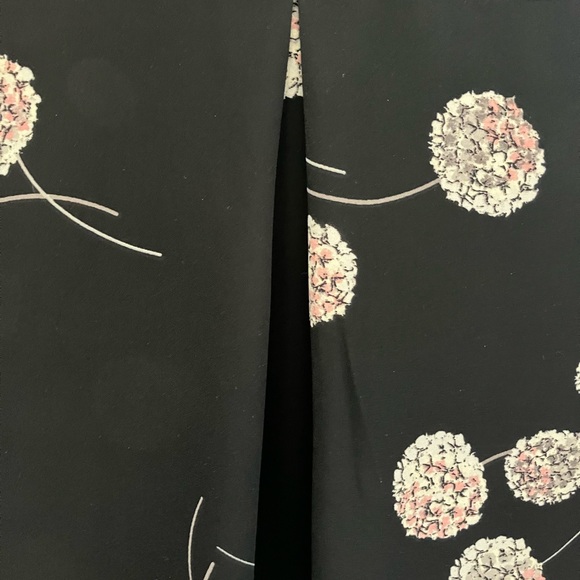 Daniel Rainn Black Floral Chiffon Blouse Top Size Small - Picture 6 of 7